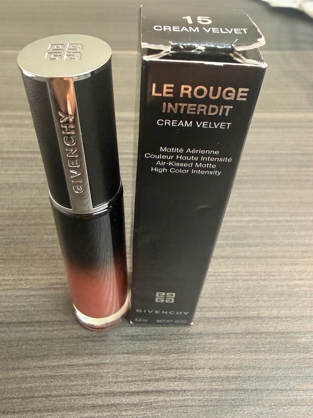 Givenchy Le Rouge Interdit Cream Velvet Liquid Lipstick In 15 Nude Ambre